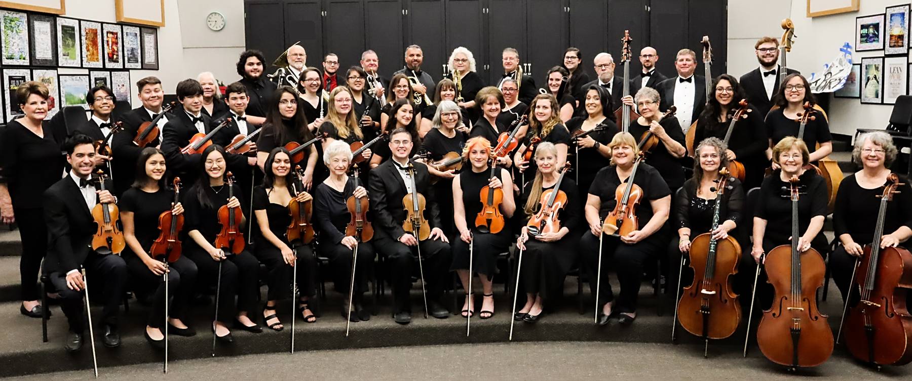 The Yuma Civic Orchestra performing on stage